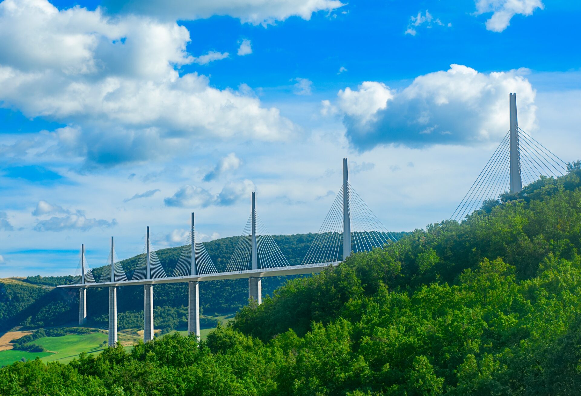 Millau, France - 05 août 2016: Viaduct Bridge Millau Department Aveyron en France